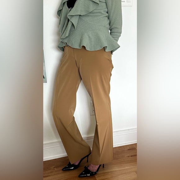 Prada Double Belt Trousers - Vintage, Authentic - Beige Size eu 38 - Picture 3 of 15